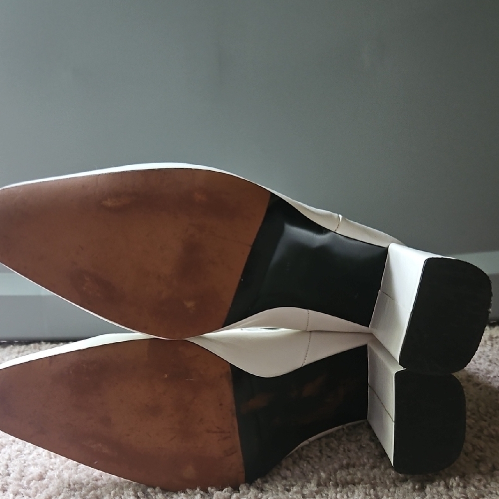 Zara Chic White Heeled Boots - Picture 6 of 10